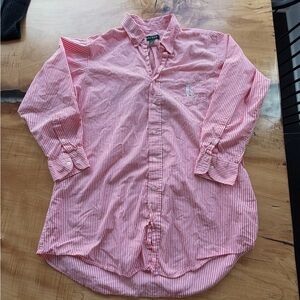 Lauren Ralph Lauren Women’s oversized Sleeping Striped Shirt S/M